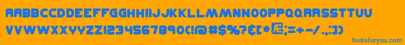 KickflipBrk Font – Blue Fonts on Orange Background