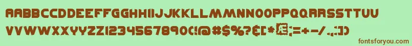 KickflipBrk Font – Brown Fonts on Green Background