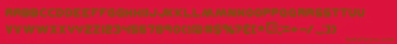 Fonte KickflipBrk – fontes marrons em um fundo vermelho