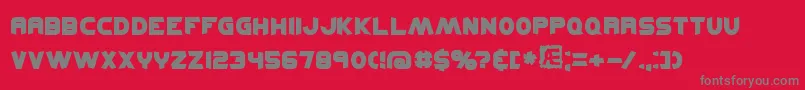 KickflipBrk-Schriftart – Graue Schriften auf rotem Hintergrund