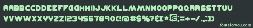 KickflipBrk Font – Green Fonts on Black Background