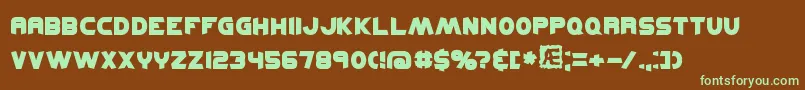 KickflipBrk Font – Green Fonts on Brown Background