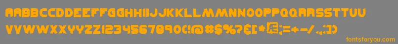 KickflipBrk-Schriftart – Orangefarbene Schriften auf grauem Hintergrund