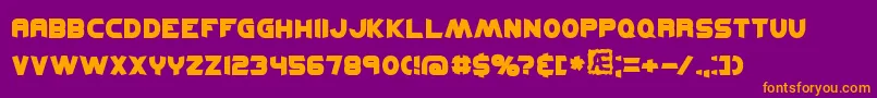 KickflipBrk Font – Orange Fonts on Purple Background