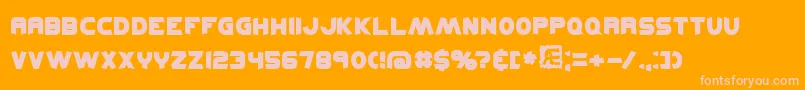 KickflipBrk Font – Pink Fonts on Orange Background