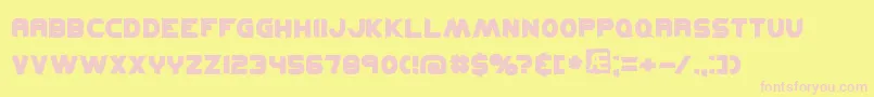KickflipBrk Font – Pink Fonts on Yellow Background