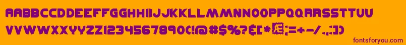 KickflipBrk Font – Purple Fonts on Orange Background