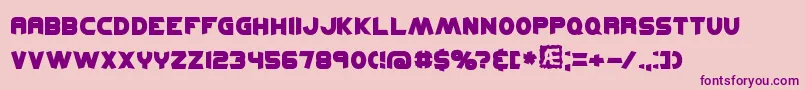 Fonte KickflipBrk – fontes roxas em um fundo rosa