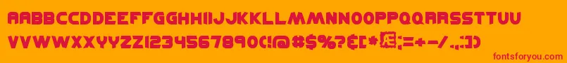 KickflipBrk Font – Red Fonts on Orange Background