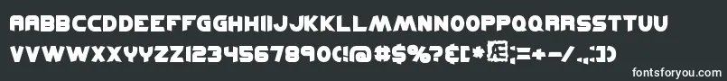 KickflipBrk Font – White Fonts on Black Background