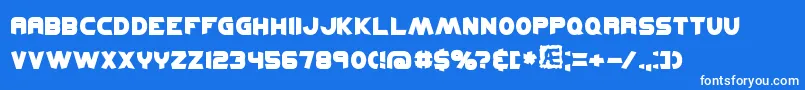KickflipBrk Font – White Fonts on Blue Background