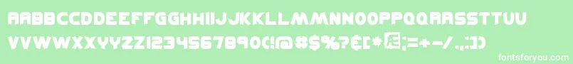 KickflipBrk Font – White Fonts on Green Background