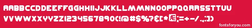 fuente KickflipBrk – Fuentes Blancas Sobre Fondo Rojo