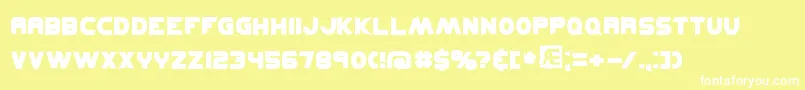 KickflipBrk Font – White Fonts on Yellow Background