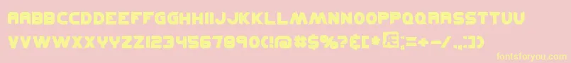 KickflipBrk Font – Yellow Fonts on Pink Background