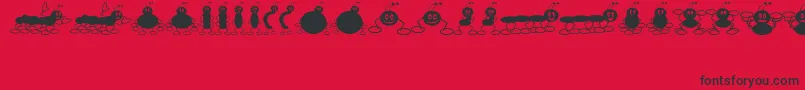 XTerminateJlフォントについての詳細 フォントXTerminateJl – 赤い背景に黒い文字