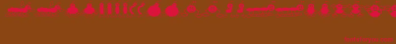 XTerminateJl Font – Red Fonts on Brown Background