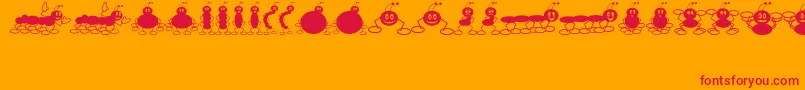 XTerminateJl Font – Red Fonts on Orange Background