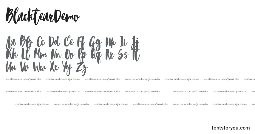 BlacktearDemo Font – alphabet, numbers, special characters