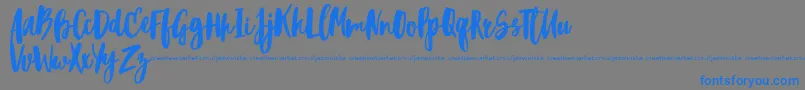 BlacktearDemo Font – Blue Fonts on Gray Background