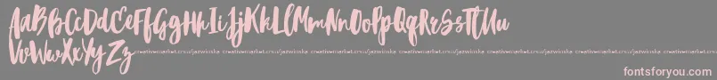 BlacktearDemo Font – Pink Fonts on Gray Background