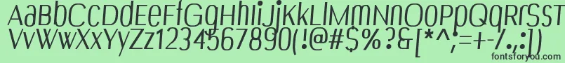 Bespoke Font – Black Fonts on Green Background