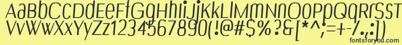 Bespoke Font – Black Fonts on Yellow Background