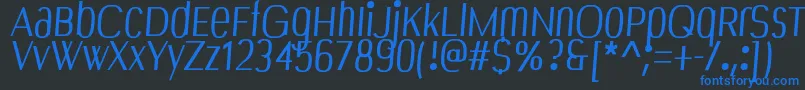 Bespoke Font – Blue Fonts on Black Background