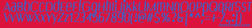 Bespoke Font – Blue Fonts on Red Background