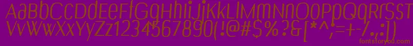 Bespoke Font – Brown Fonts on Purple Background