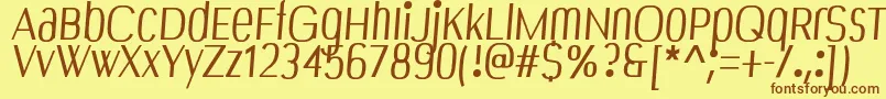 Bespoke Font – Brown Fonts on Yellow Background