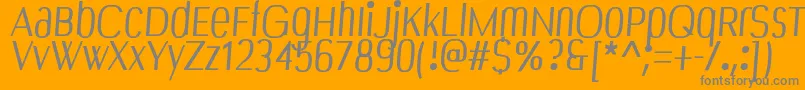 Bespoke Font – Gray Fonts on Orange Background