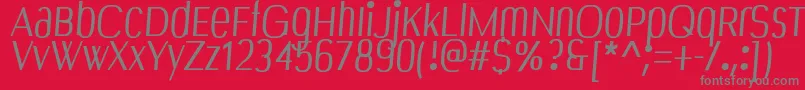 Bespoke Font – Gray Fonts on Red Background