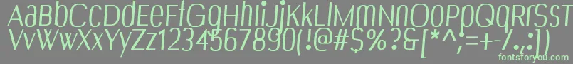 Bespoke Font – Green Fonts on Gray Background