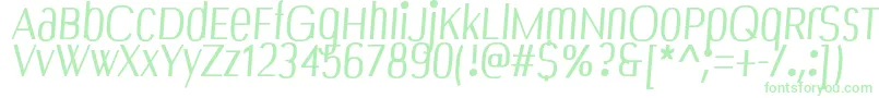 Bespoke Font – Green Fonts on White Background