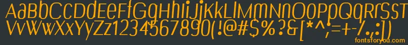 Bespoke Font – Orange Fonts on Black Background