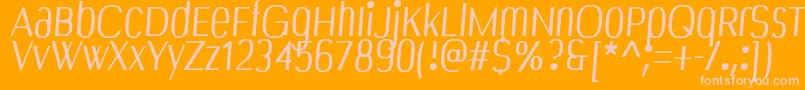 Bespoke Font – Pink Fonts on Orange Background