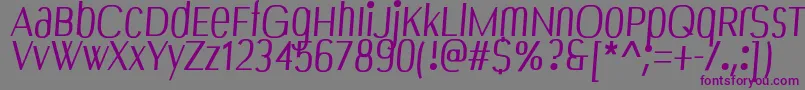 Bespoke Font – Purple Fonts on Gray Background