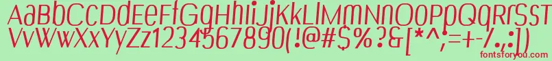 Bespoke Font – Red Fonts on Green Background