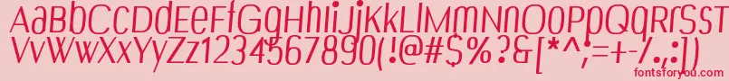 Bespoke Font – Red Fonts on Pink Background