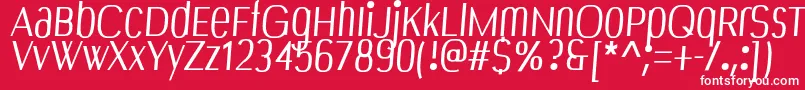 Bespoke Font – White Fonts on Red Background