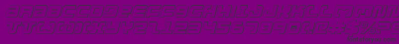 Шрифт Exedore3Di – чёрные шрифты на фиолетовом фоне