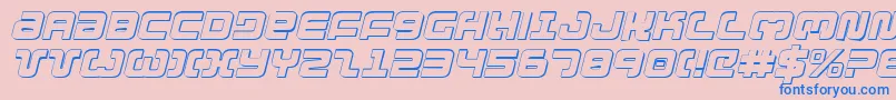 Шрифт Exedore3Di – синие шрифты на розовом фоне