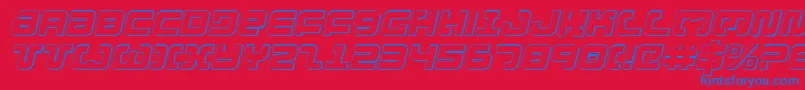 Шрифт Exedore3Di – синие шрифты на красном фоне