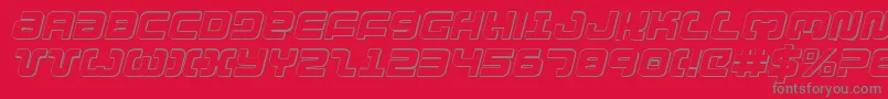 Шрифт Exedore3Di – серые шрифты на красном фоне