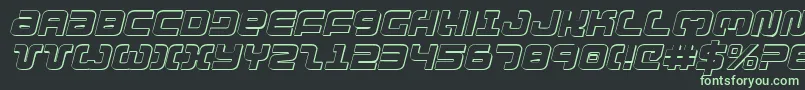Шрифт Exedore3Di – зелёные шрифты на чёрном фоне