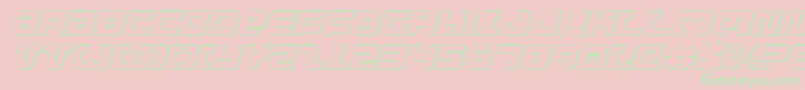 Exedore3Di-fontti – vihreät fontit vaaleanpunaisella taustalla