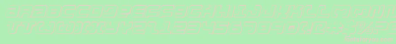 Exedore3Di-fontti – vaaleanpunaiset fontit vihreällä taustalla