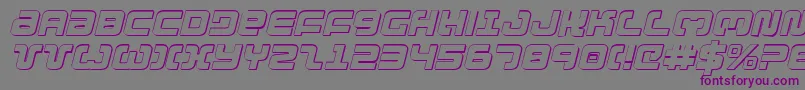 Exedore3Di Font – Purple Fonts on Gray Background