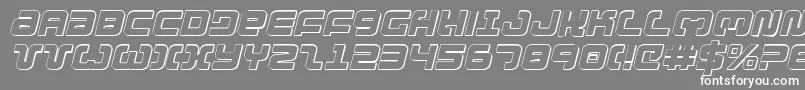 フォントExedore3Di – 灰色の背景に白い文字